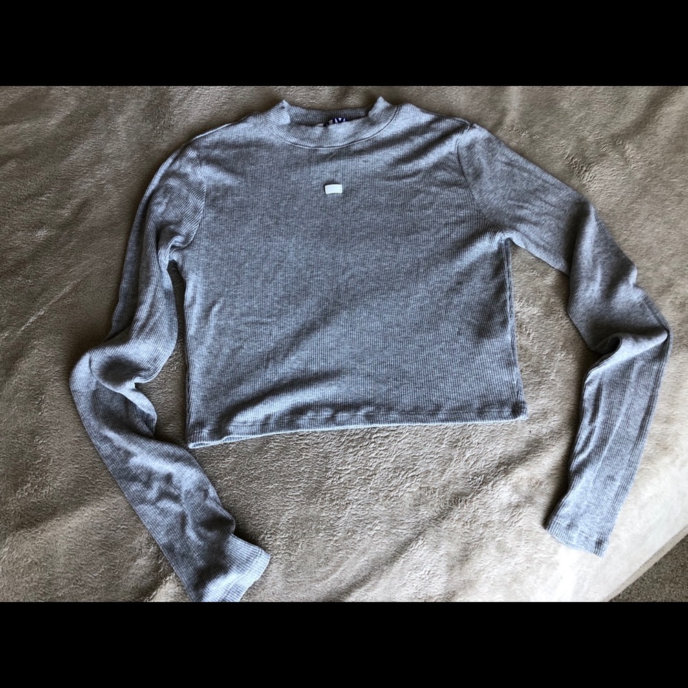 SJYP rib crop turtleneck top, M.